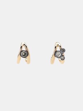 NWT Zara Double Hoop Rhinestone Earrings